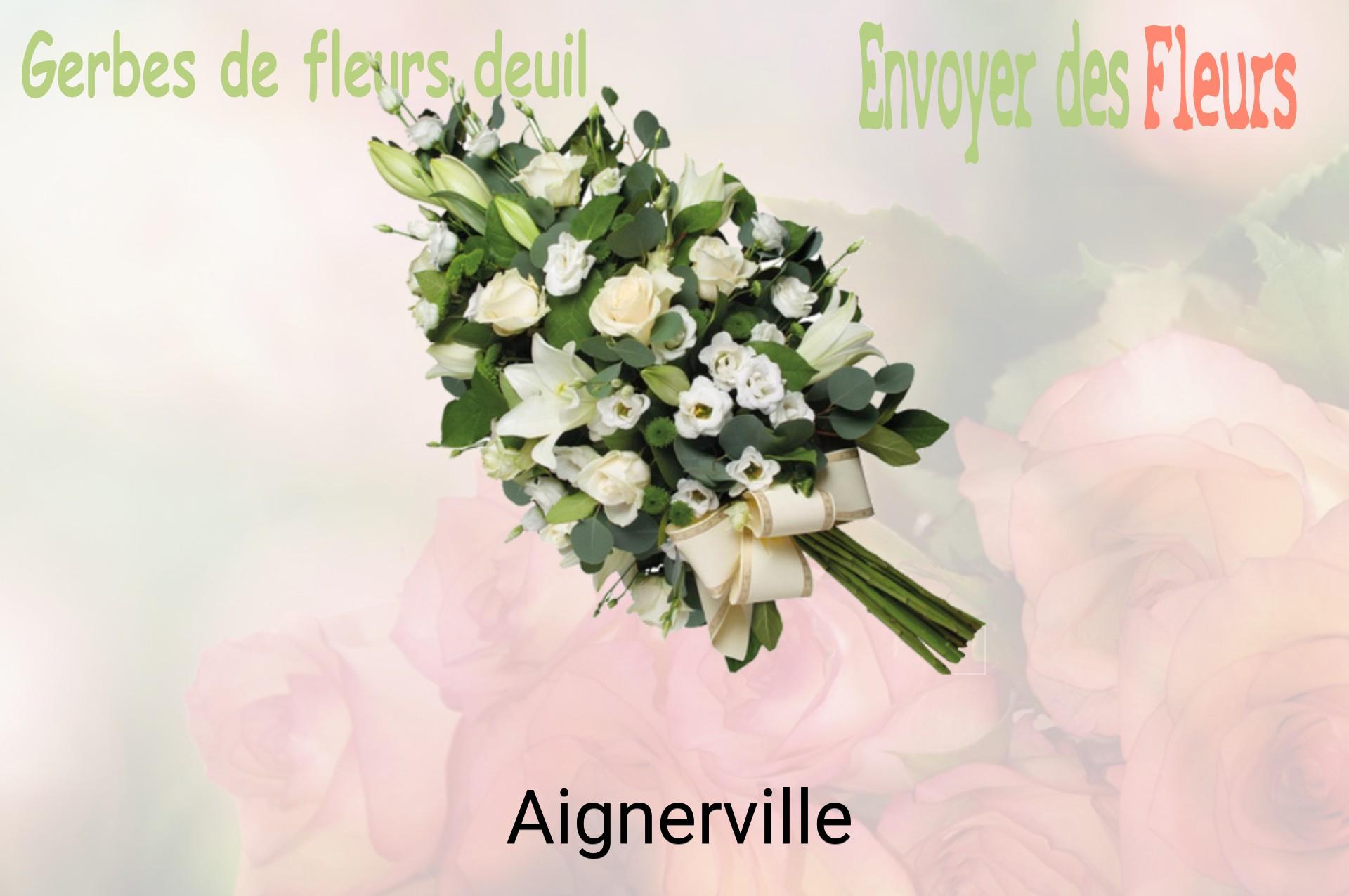 Gerbe de fleurs de deuil livrée à Aignerville